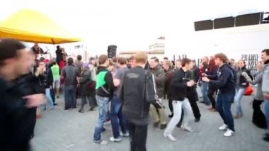 Moskova müzik festivali sırasında dans