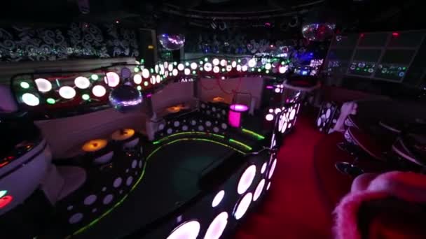 Innenraum des Moskauer Nachtclubs Pacha — Stockvideo