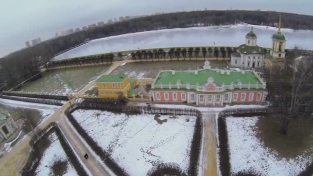 Panorama de museu-propriedade Kuskovo — Vídeo de Stock