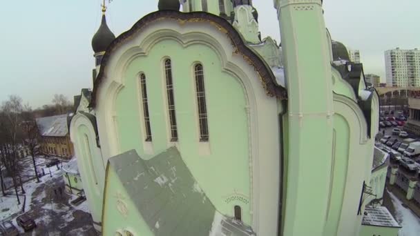 Edifice of Church of Resurrection in Sokolniki — Stock Video
