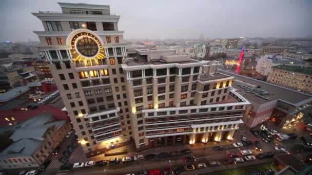 Edificio moderno de complejo residencial de lujo — Vídeo de stock