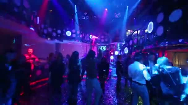 People dance at dancefloor during party — Stock Video