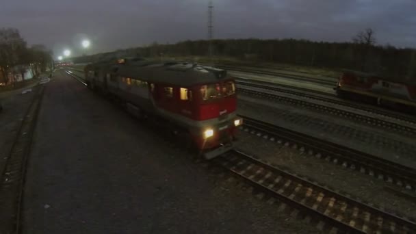 RZD company train starts ride — Stock Video