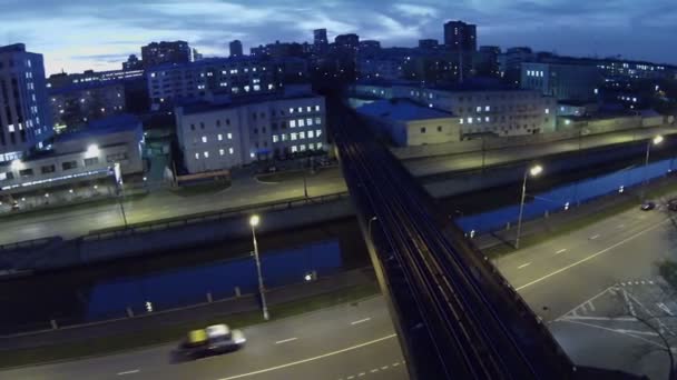 Cars ride by Gannushkina quay — Stock Video