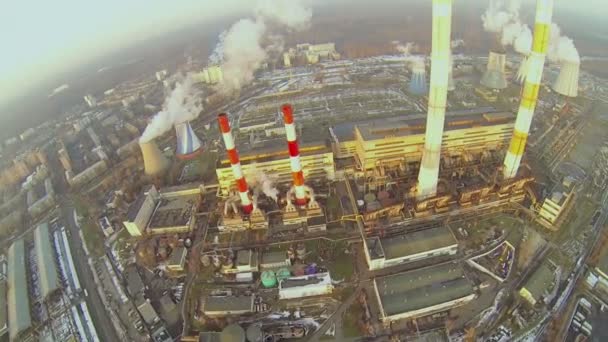 Território da central eléctrica — Vídeo de Stock