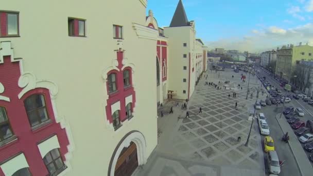 Gente cerca de la estación de tren Kazansky — Vídeos de Stock