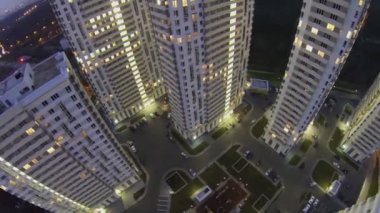Yard near dwelling complex buildings