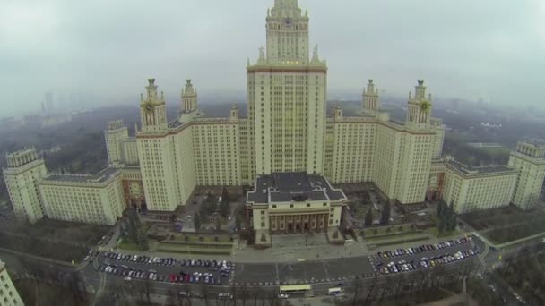 Головна будівля Московський державний університет — стокове відео