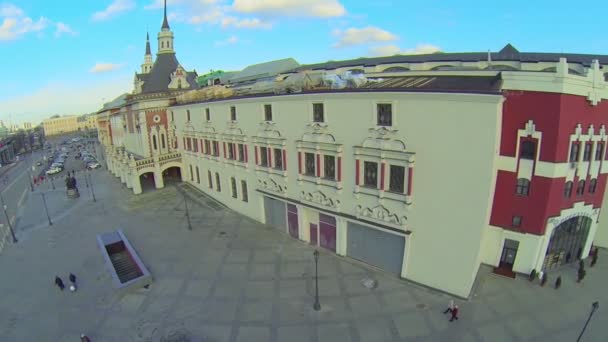 Mantenimiento de tejado de la estación de tren de Kazansky — Vídeo de stock