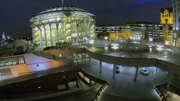 People walk near House of Music — Stock Video