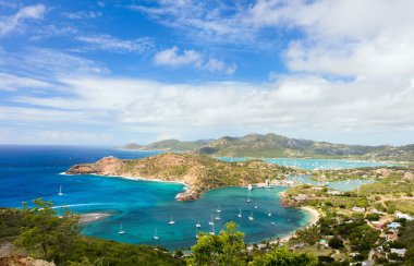 Antigua landscape from above clipart