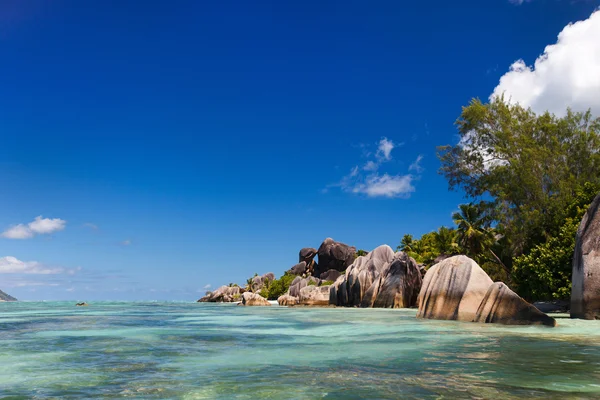 Anse Source d'Argent spiaggia — Foto Stock