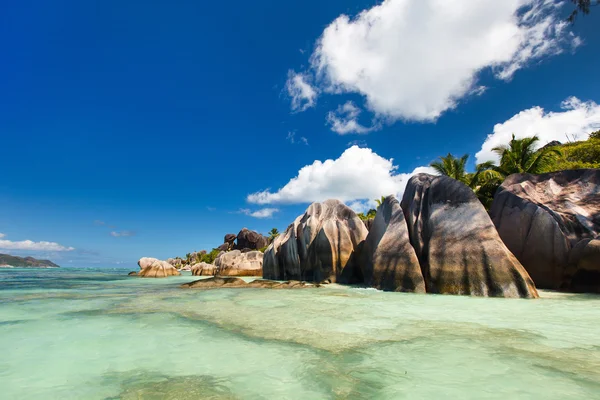 Anse Source d'Argent spiaggia — Foto Stock