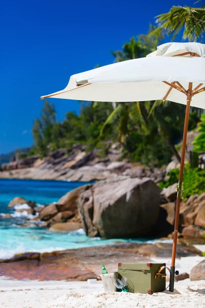 Egzotik adada sahil piknik — Stok fotoğraf