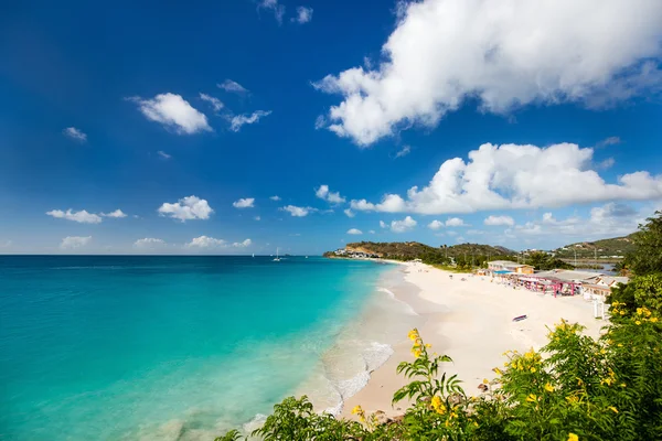 Idyllischer strand an der karibik — Stockfoto