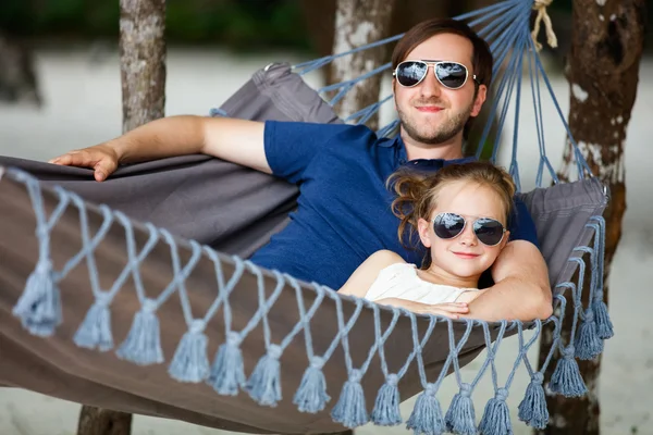 Padre e figlia in vacanza — Foto Stock