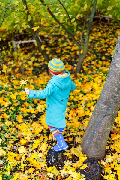 Bambina all'aperto il giorno d'autunno — Foto Stock