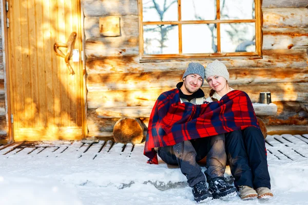 Para na zewnątrz zima — Zdjęcie stockowe