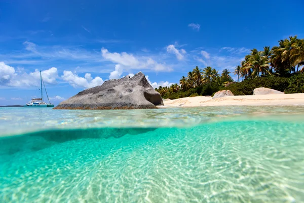 Imagem praia perfeita no Caribe — Fotografia de Stock