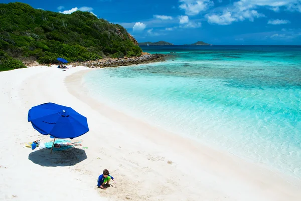 Afbeelding perfecte strand in Caribisch gebied — Stockfoto