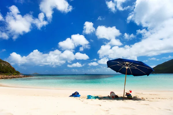 Bilden perfekt strand i Karibien — Stockfoto