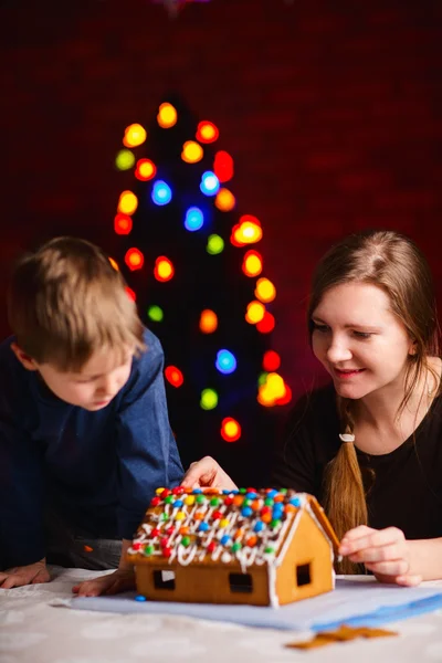 Gingerbread house decoration — Stock Photo, Image