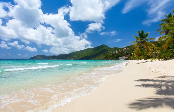 Bela praia tropical no Caribe — Fotografia de Stock