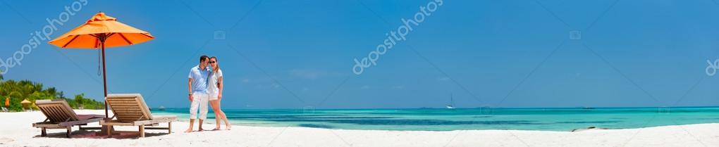 Couple at tropical beach