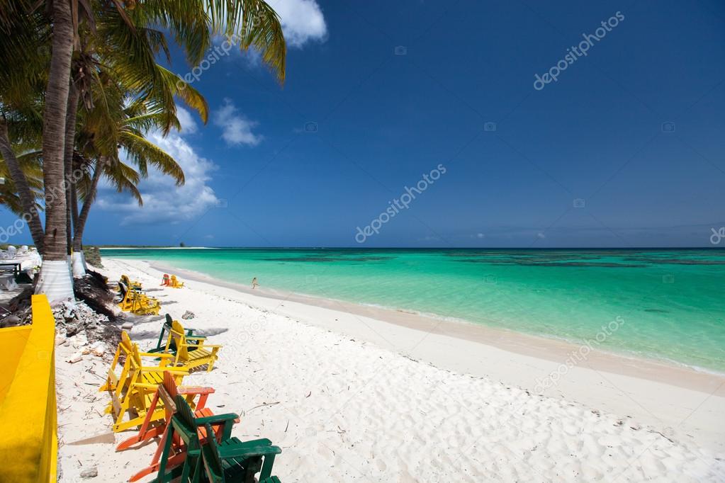 Beautiful tropical beach at Caribbean