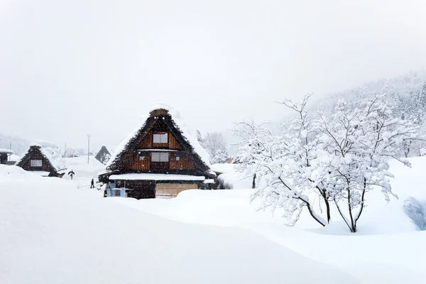 Pueblo japonés en invierno —  Fotos de Stock