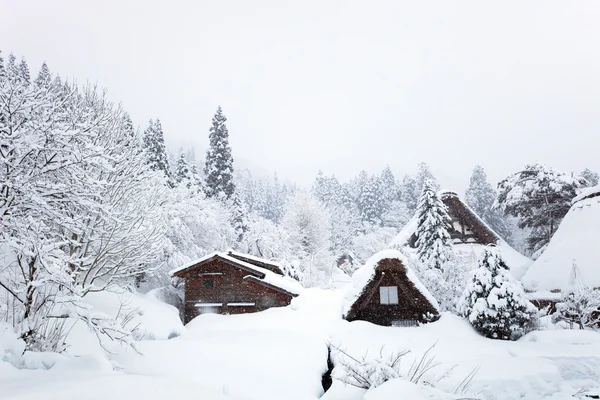 Pueblo japonés en invierno — Foto de Stock