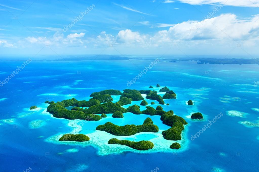 Pictures palau rock islands Palau islands from above — Stock Photo