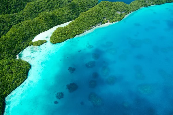 Palau eilanden van bovenaf — Stockfoto