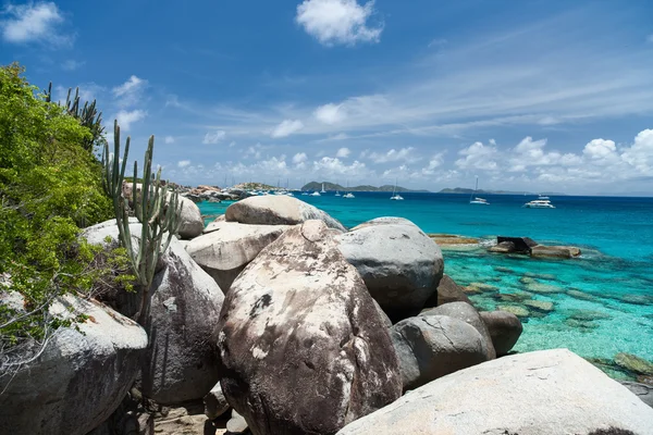 Praia deslumbrante no caribe — Fotografia de Stock