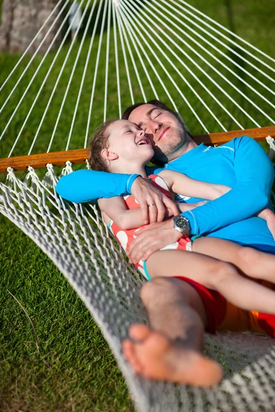 Padre e hija de vacaciones — Foto de Stock