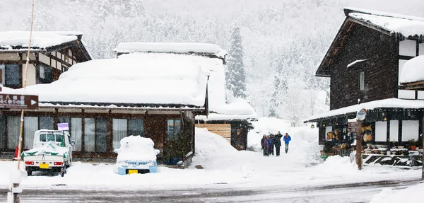 Pueblo japonés en invierno — Foto de Stock