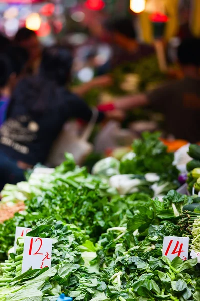 Different herbs at market stall — Stock Photo, Image