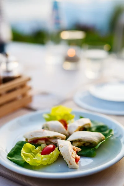 Läcker lunch eller middag — Stockfoto