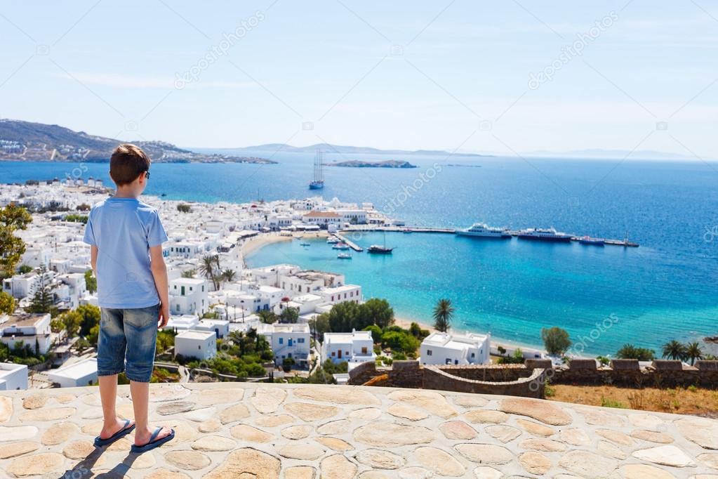 Cute teenage tourist enjoying views