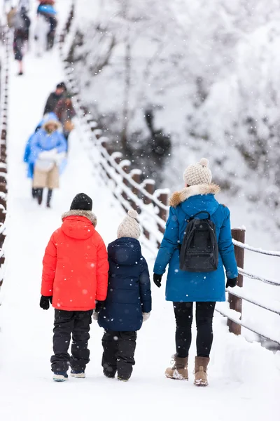 Turistit Japanissa talvella — kuvapankkivalokuva
