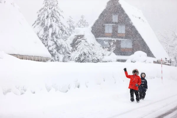 Village japonais en hiver — Photo