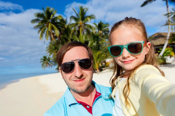 Selfie padre e hija — Foto de Stock