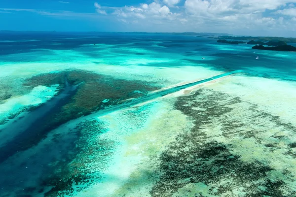 Palau eilanden van bovenaf — Stockfoto