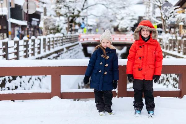 Děti ve městě Takayama — Stock fotografie