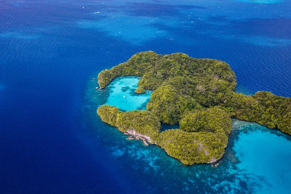 Palau eilanden van bovenaf — Stockfoto