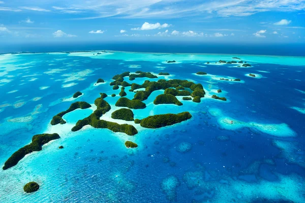 Palau eilanden van bovenaf — Stockfoto