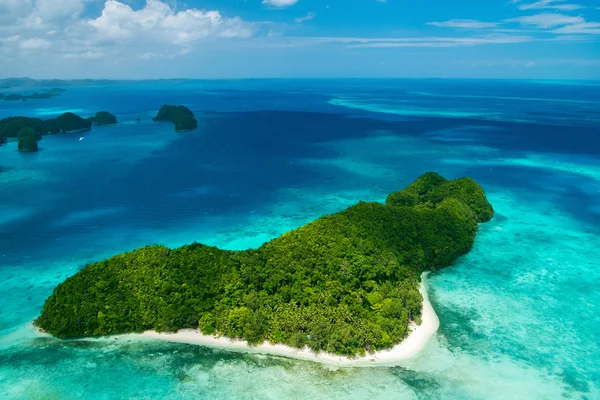 Palau eilanden van bovenaf — Stockfoto