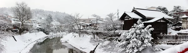 Takayama ciudad en invierno — Foto de Stock