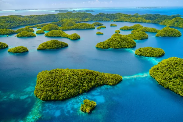 Палау острови зверху — стокове фото