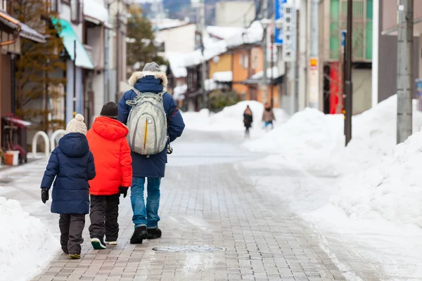 Família em takayama cidade — Fotografia de Stock